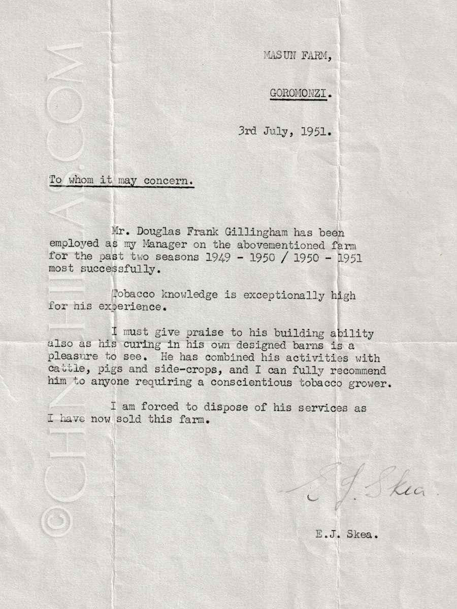 sullivan gillingham violet chinchilla tobacco farming referral letter